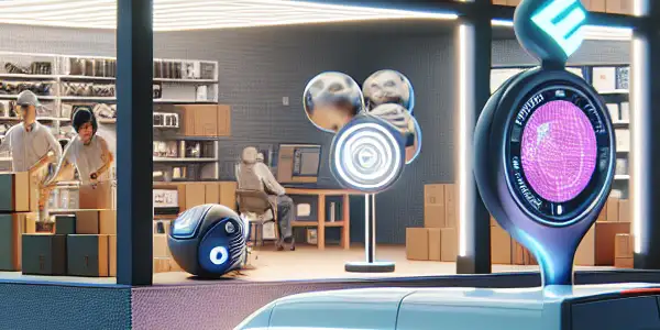 A modern delivery hub for adult products, featuring sleek design, organized shelves, and discreet logistics operations.