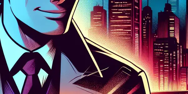 A charismatic private detective in a neon-lit Tokyo, amidst action, gunfire, and glamorous women.